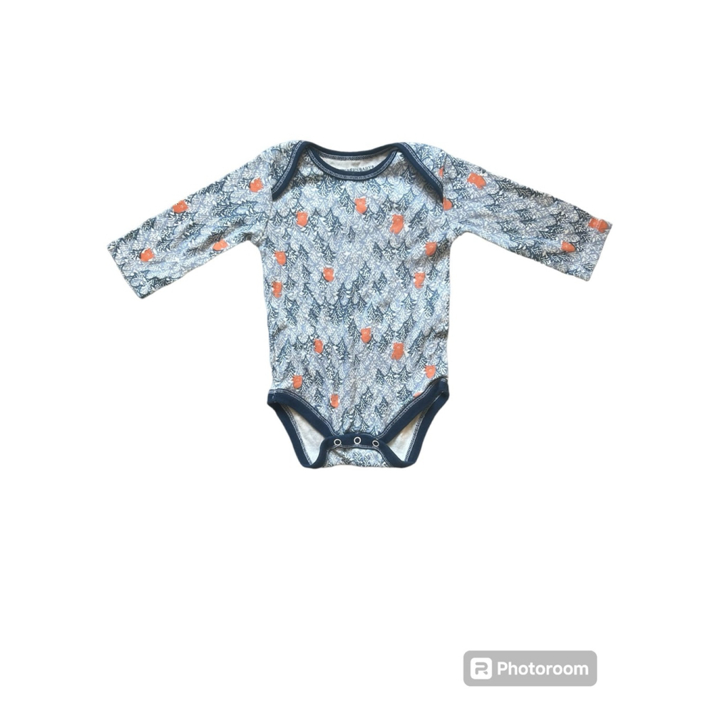 Burt’s Bees Baby Long Sleeved Forest Onesie | 0-3M